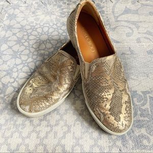 Jimmy Choo metallic demi slip on